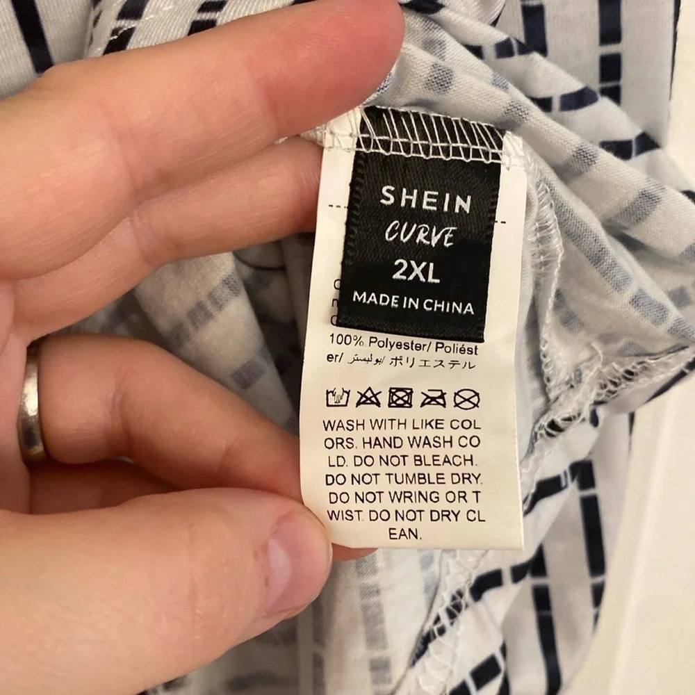 High-low tank top Black White Stripes 2XL XXL - Picture 4 of 6